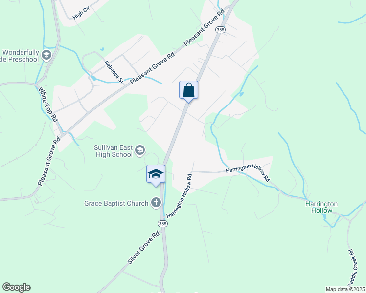map of restaurants, bars, coffee shops, grocery stores, and more near 4115 Weaver Pike in Bluff City