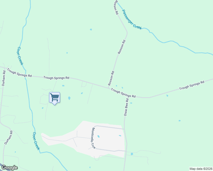 map of restaurants, bars, coffee shops, grocery stores, and more near 4425 Trough Springs Road in Adams