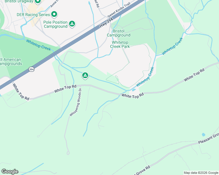 map of restaurants, bars, coffee shops, grocery stores, and more near 765 White Top Road in Bluff City