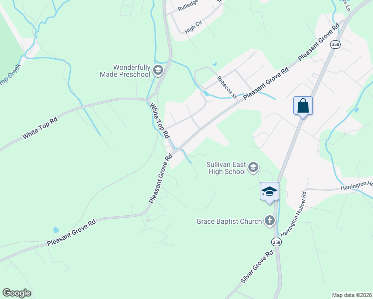 map of restaurants, bars, coffee shops, grocery stores, and more near 525 Pleasant Grove Road in Bluff City