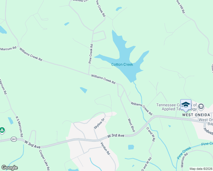 map of restaurants, bars, coffee shops, grocery stores, and more near 659 Williams Creek Road in Oneida