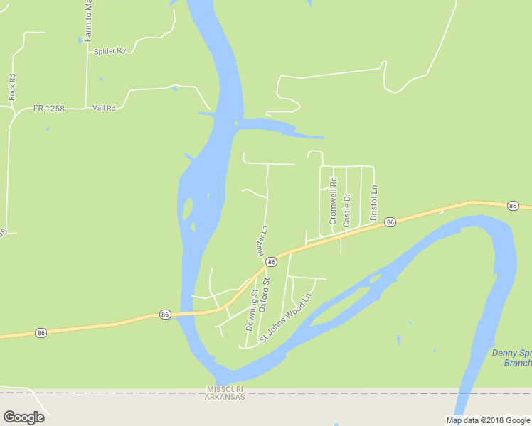 map of restaurants, bars, coffee shops, grocery stores, and more near Hunter Lane in Shell Knob