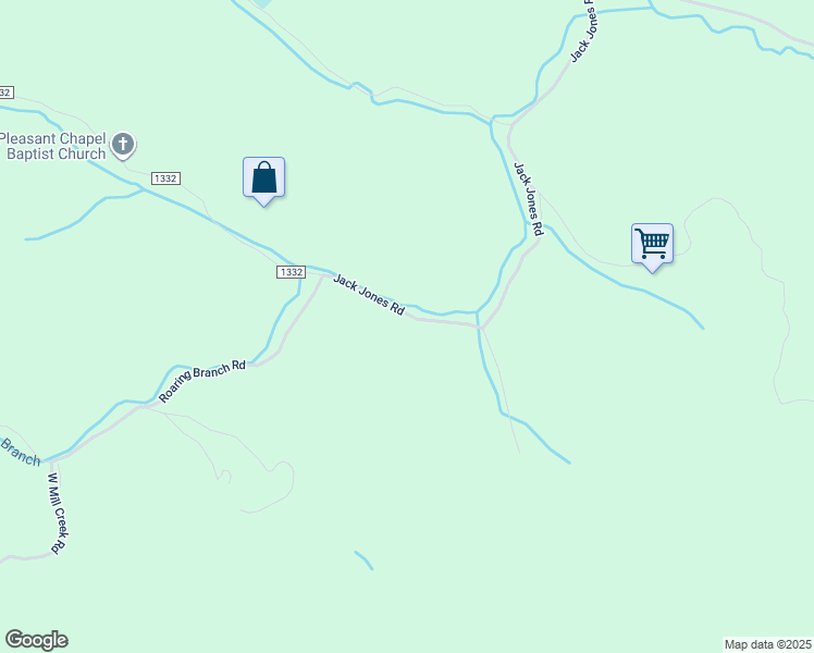 map of restaurants, bars, coffee shops, grocery stores, and more near 1133 Jack Jones Road in Lansing