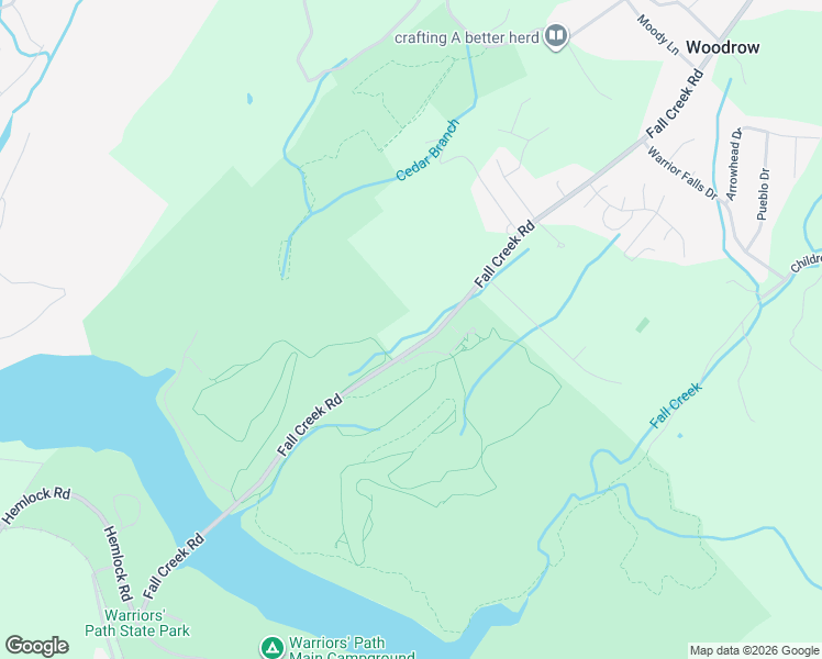 map of restaurants, bars, coffee shops, grocery stores, and more near 1612 Fall Creek Road in Kingsport