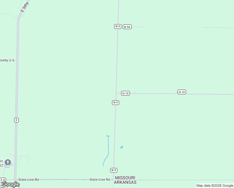 map of restaurants, bars, coffee shops, grocery stores, and more near County Road N-9 in Doniphan