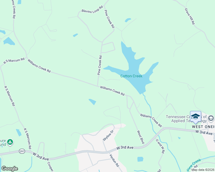 map of restaurants, bars, coffee shops, grocery stores, and more near 671 Williams Creek Road in Oneida