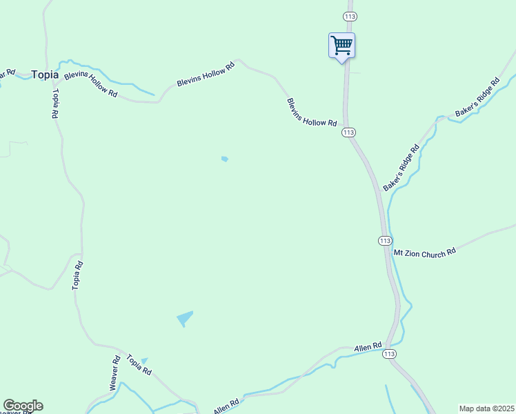 map of restaurants, bars, coffee shops, grocery stores, and more near 1751 Topia Road in Piney Creek