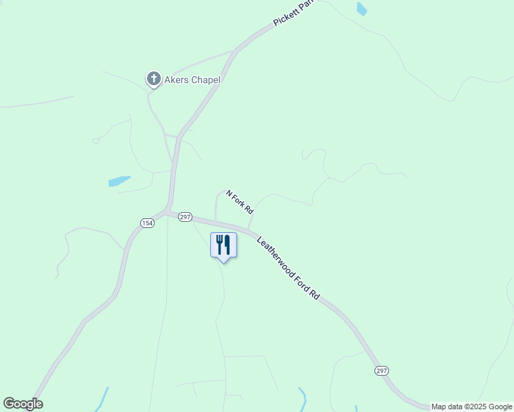 map of restaurants, bars, coffee shops, grocery stores, and more near 720 North Fork Drive in Jamestown
