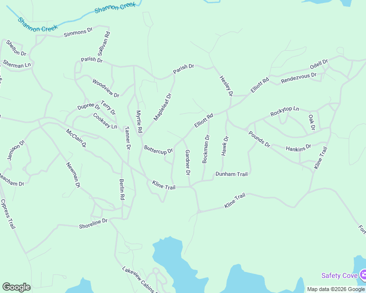map of restaurants, bars, coffee shops, grocery stores, and more near 1-299 Gardner Drive in Calloway