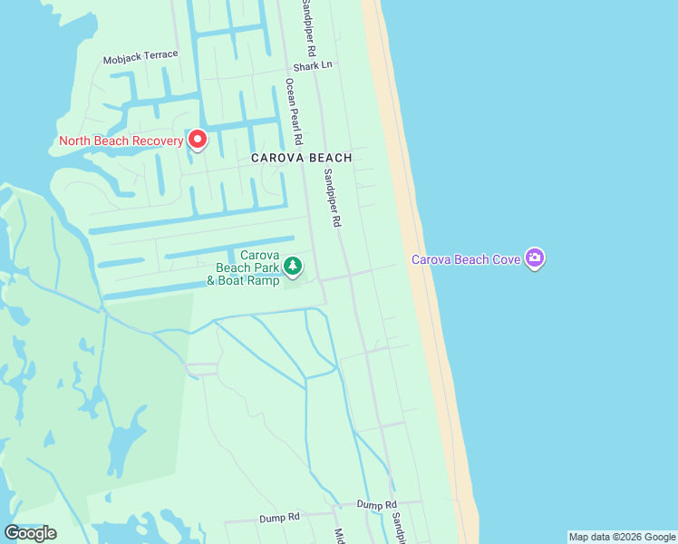 map of restaurants, bars, coffee shops, grocery stores, and more near 2103 Ocean Pearl Rd in Corolla