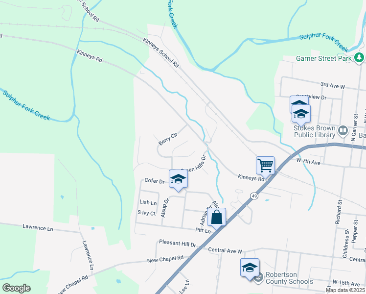 map of restaurants, bars, coffee shops, grocery stores, and more near 114 Sage Drive in Springfield