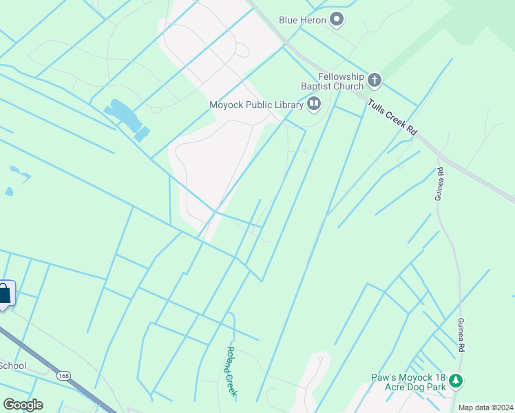 map of restaurants, bars, coffee shops, grocery stores, and more near 128 Glenmoor Path in Moyock