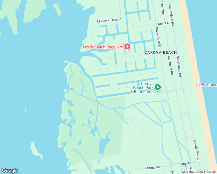 map of restaurants, bars, coffee shops, grocery stores, and more near 527 Swan Road in Corolla