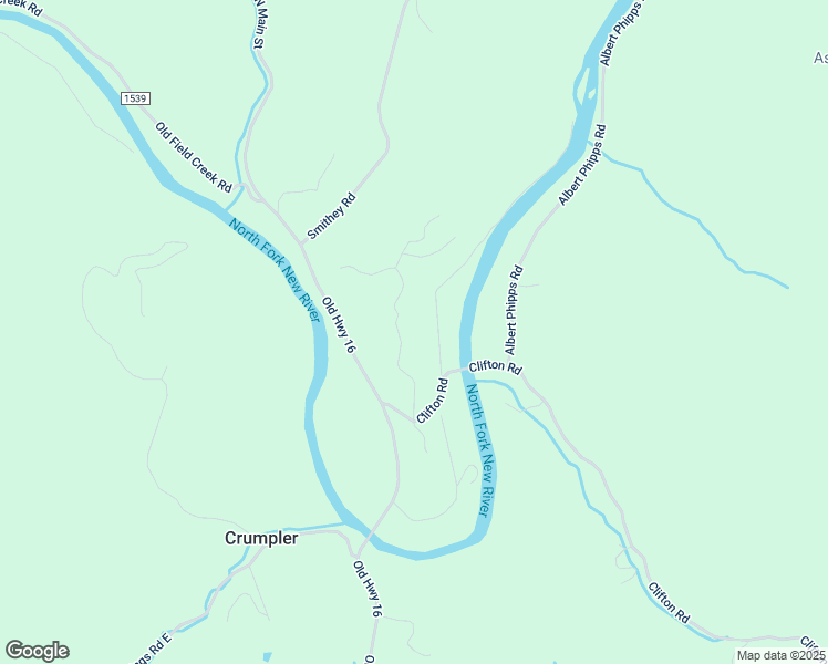 map of restaurants, bars, coffee shops, grocery stores, and more near 292 River Bend Hills Road in Crumpler
