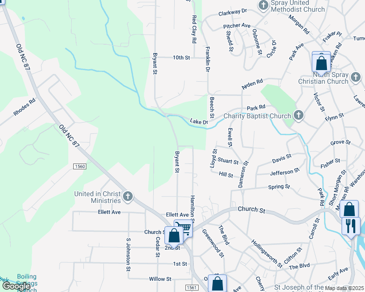 map of restaurants, bars, coffee shops, grocery stores, and more near 327 Hamilton Street in Eden