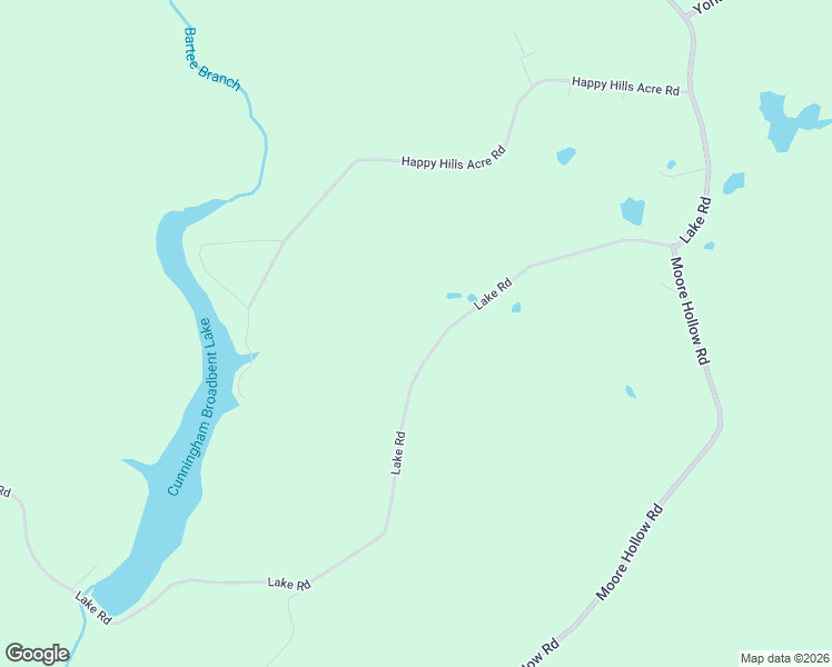 map of restaurants, bars, coffee shops, grocery stores, and more near 3636 Lake Road in Woodlawn