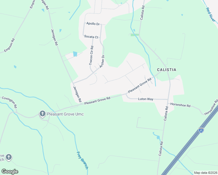 map of restaurants, bars, coffee shops, grocery stores, and more near 4020 Pleasant Grove Road in White House