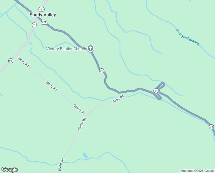 map of restaurants, bars, coffee shops, grocery stores, and more near 8981-9329 Shady Street in Shady Valley