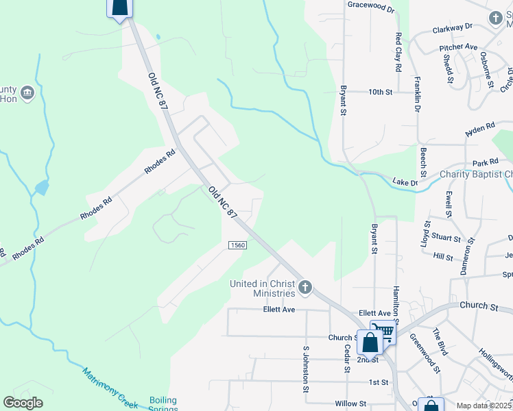 map of restaurants, bars, coffee shops, grocery stores, and more near 121 Stoney Brook Drive in Eden
