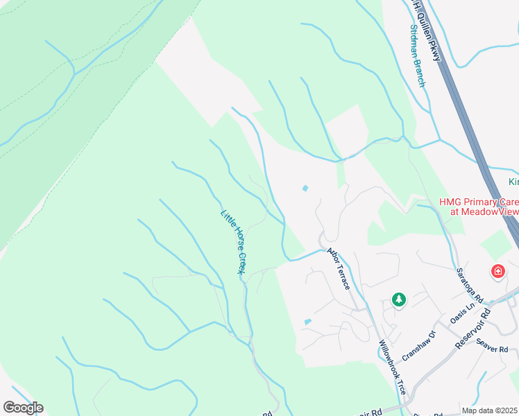 map of restaurants, bars, coffee shops, grocery stores, and more near 664 Hood Road in Kingsport
