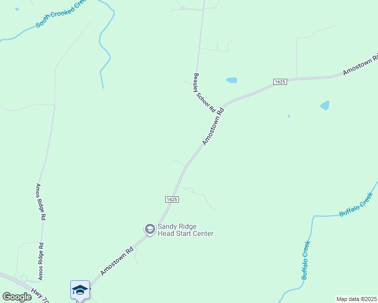 map of restaurants, bars, coffee shops, grocery stores, and more near 1517 Amostown Road in Sandy Ridge