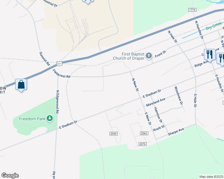 map of restaurants, bars, coffee shops, grocery stores, and more near 112 Eden Avenue in Eden