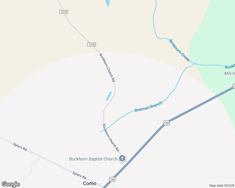 map of restaurants, bars, coffee shops, grocery stores, and more near 210 Buckhorn Church Road in Como