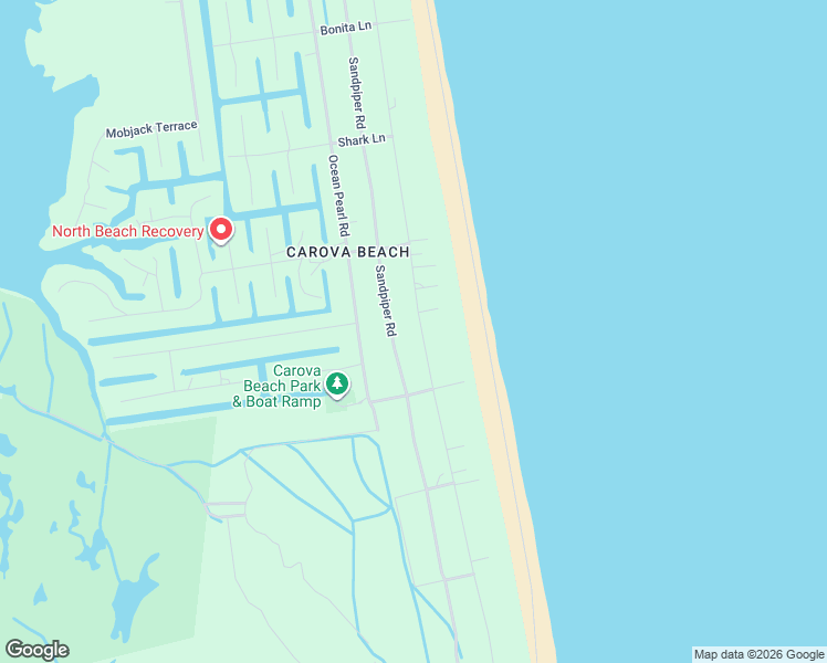 map of restaurants, bars, coffee shops, grocery stores, and more near 2114 Sandfiddler Road in Corolla