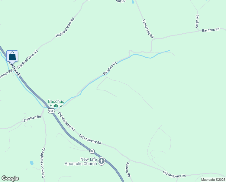 map of restaurants, bars, coffee shops, grocery stores, and more near 174-698 Ponderosa Lane in Tazewell