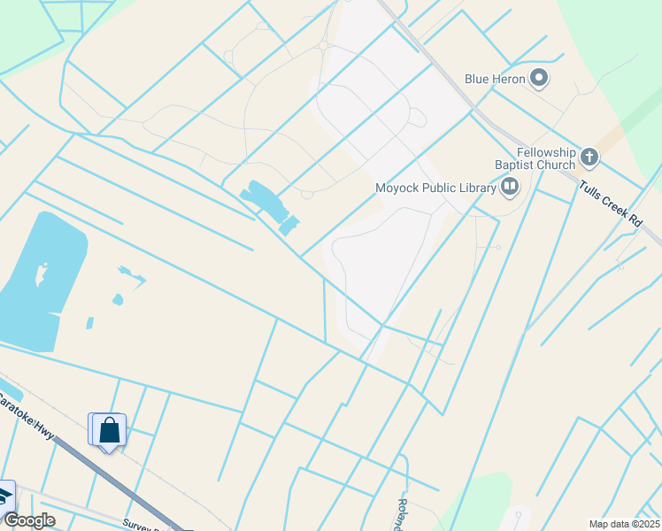 map of restaurants, bars, coffee shops, grocery stores, and more near 134 Gander Drive in Moyock