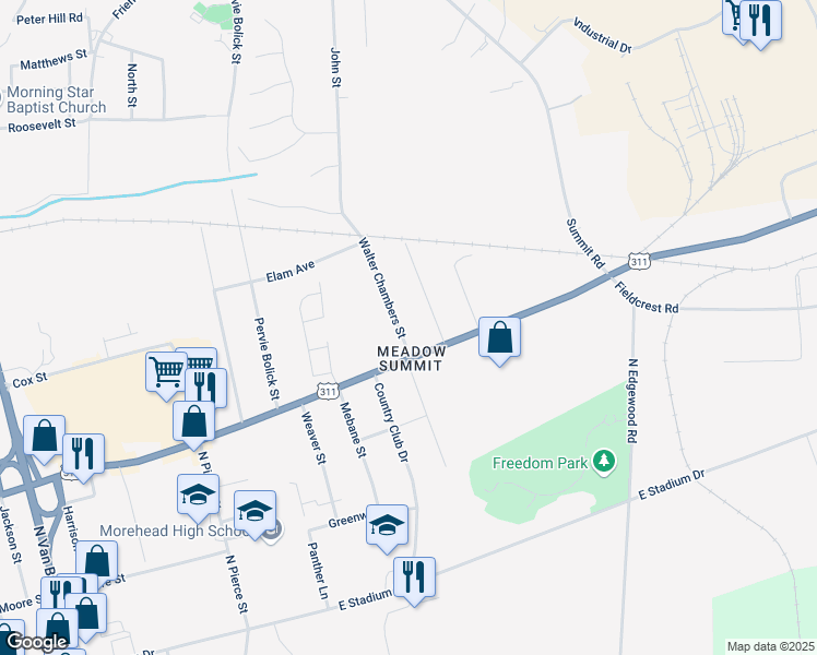 map of restaurants, bars, coffee shops, grocery stores, and more near in Eden