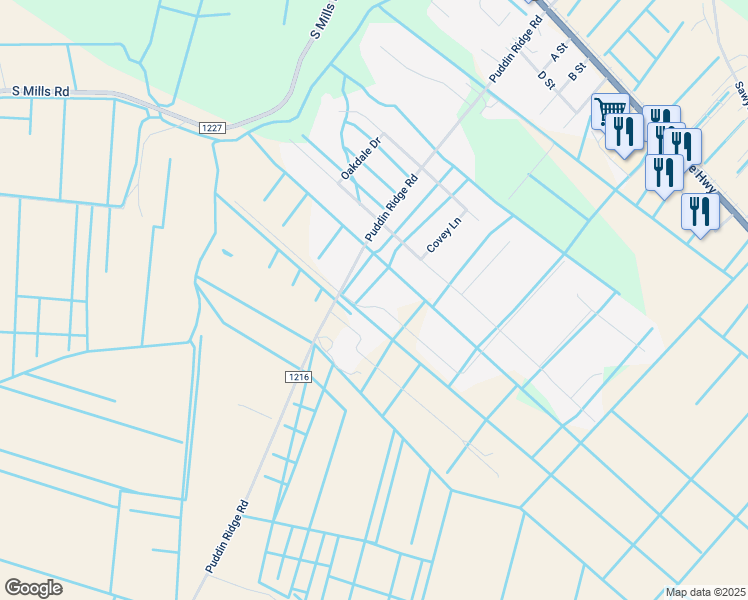map of restaurants, bars, coffee shops, grocery stores, and more near 103 Tyler Way in Moyock