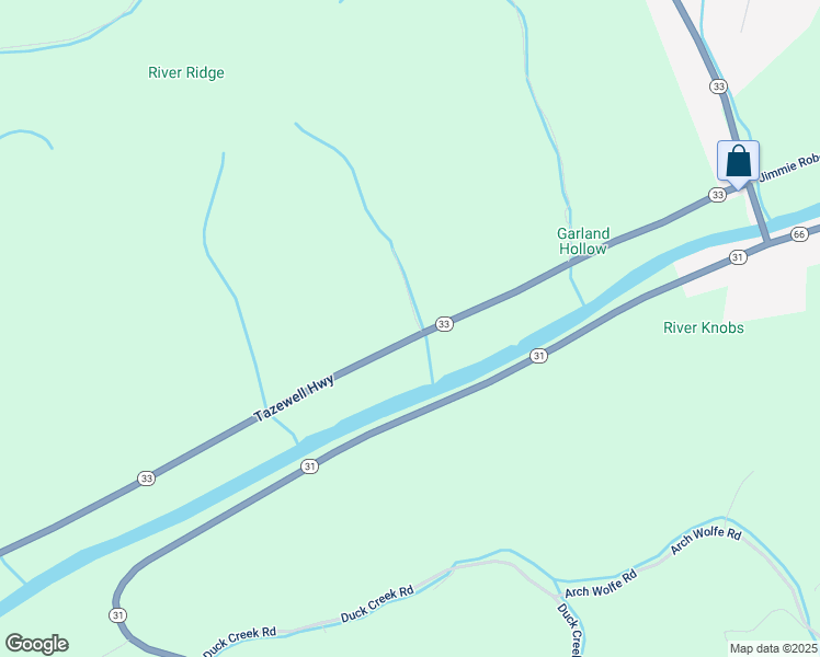 map of restaurants, bars, coffee shops, grocery stores, and more near 888 Tazewell Highway in Sneedville