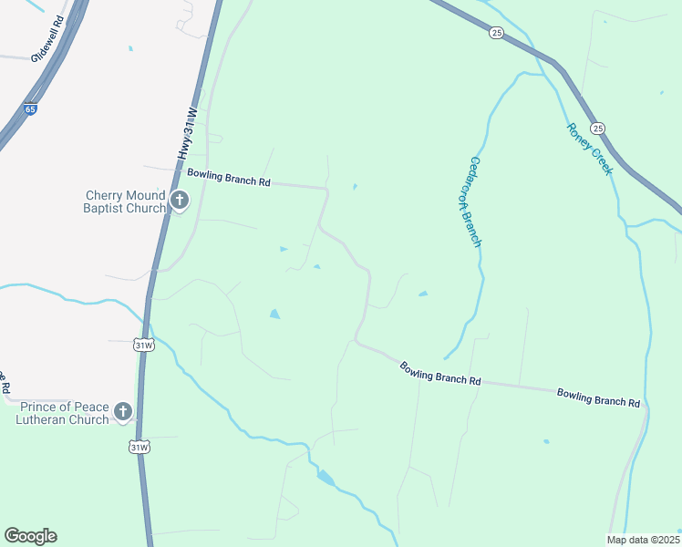 map of restaurants, bars, coffee shops, grocery stores, and more near 338 Bowling Branch Road in Cottontown