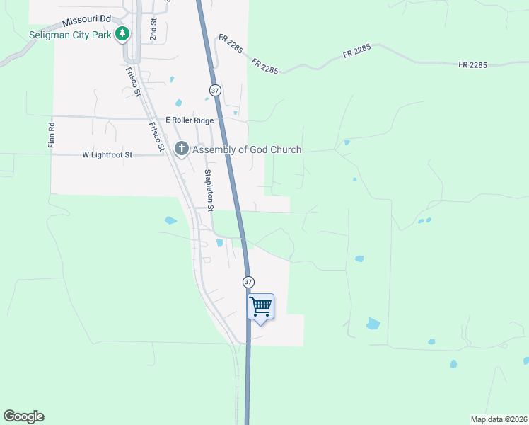 map of restaurants, bars, coffee shops, grocery stores, and more near 8042 Doc Meyer Road in Seligman