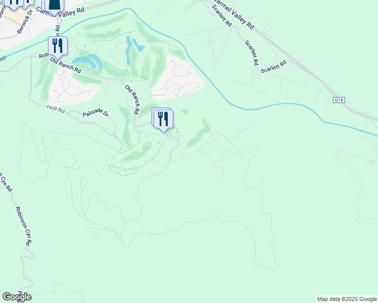 map of restaurants, bars, coffee shops, grocery stores, and more near 10435 Fairway Lane in Carmel