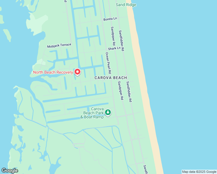 map of restaurants, bars, coffee shops, grocery stores, and more near 2128 Ocean Pearl Road in Corolla
