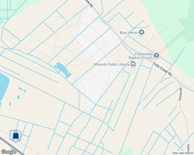 map of restaurants, bars, coffee shops, grocery stores, and more near 109 Gander Drive in Moyock