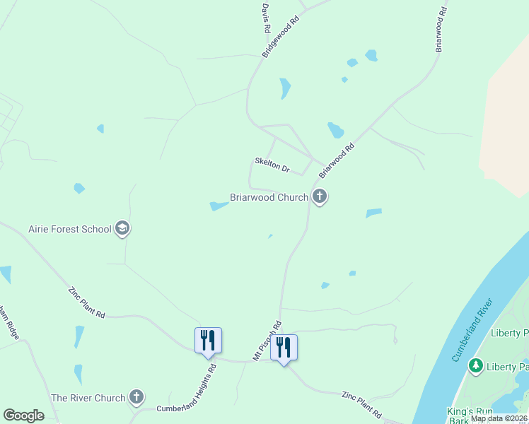 map of restaurants, bars, coffee shops, grocery stores, and more near 780 Briarwood Road in Clarksville