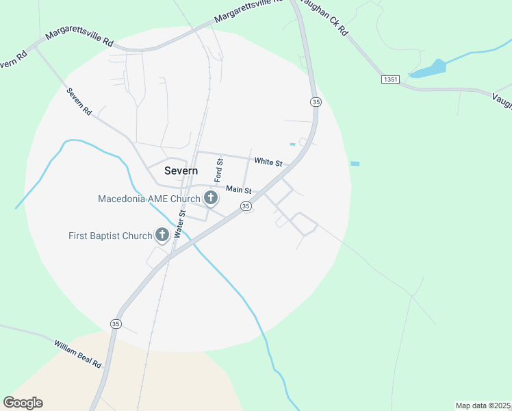 map of restaurants, bars, coffee shops, grocery stores, and more near 9074 North Carolina 35 in Pendleton