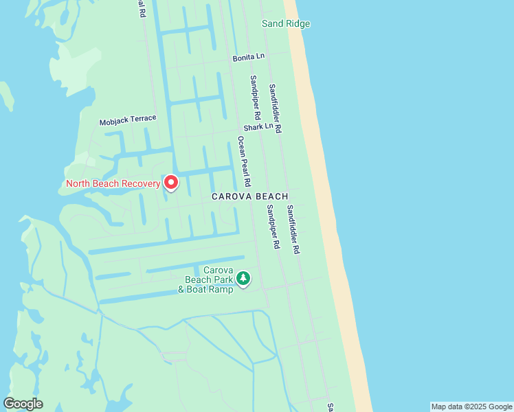 map of restaurants, bars, coffee shops, grocery stores, and more near 2128 Ocean Pearl Rd in Corolla