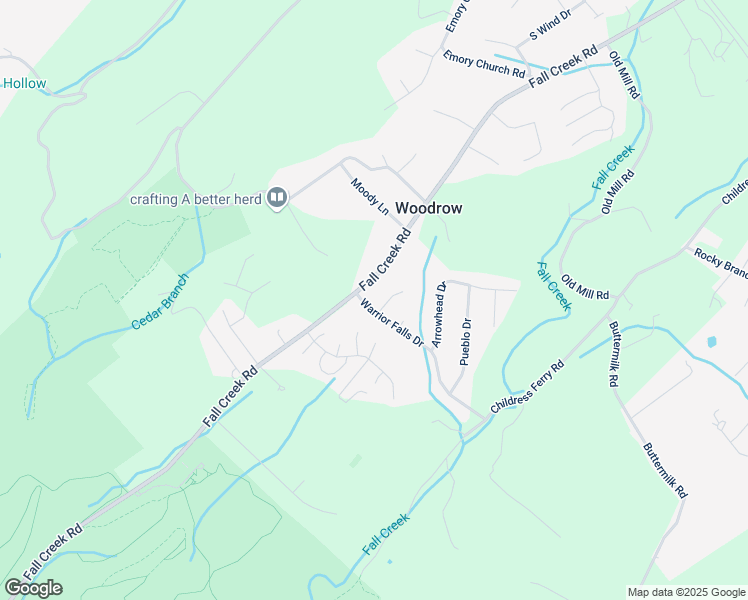 map of restaurants, bars, coffee shops, grocery stores, and more near 105 Warrior Falls Drive in Kingsport