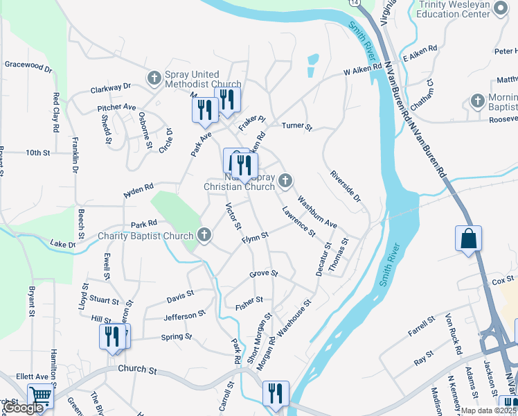 map of restaurants, bars, coffee shops, grocery stores, and more near 448 Morgan Road in Eden