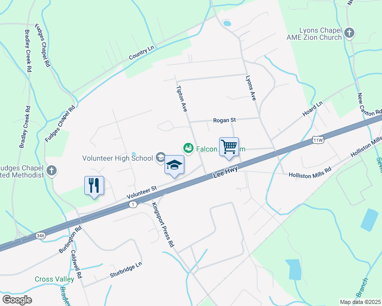 map of restaurants, bars, coffee shops, grocery stores, and more near 202 Tipton Street in Church Hill