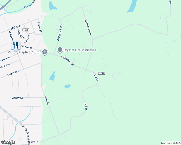map of restaurants, bars, coffee shops, grocery stores, and more near 2308 East Stadium Drive in Eden