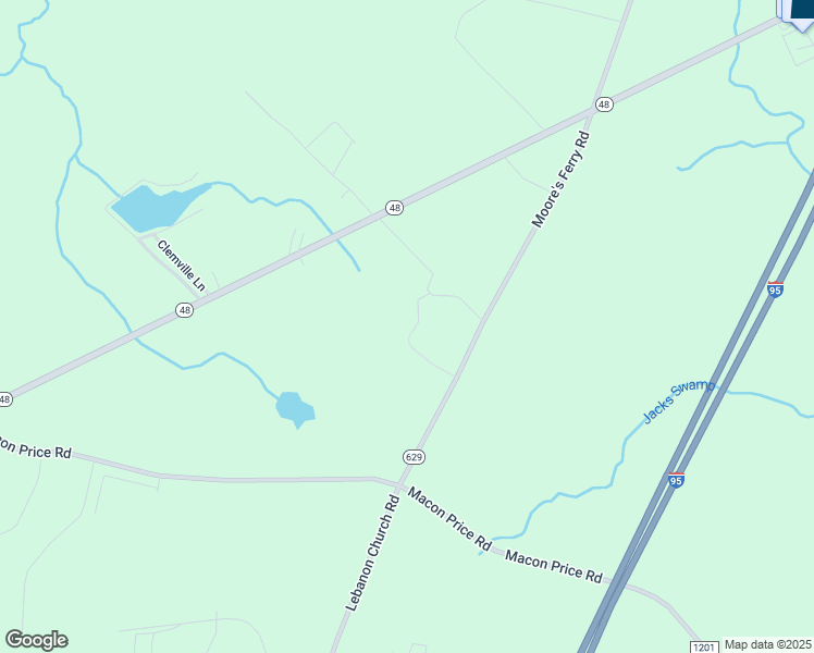 map of restaurants, bars, coffee shops, grocery stores, and more near 187 Charlie Garner Way in Garysburg