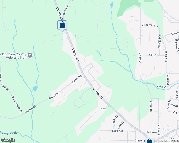 map of restaurants, bars, coffee shops, grocery stores, and more near 233 Nance Street in Eden