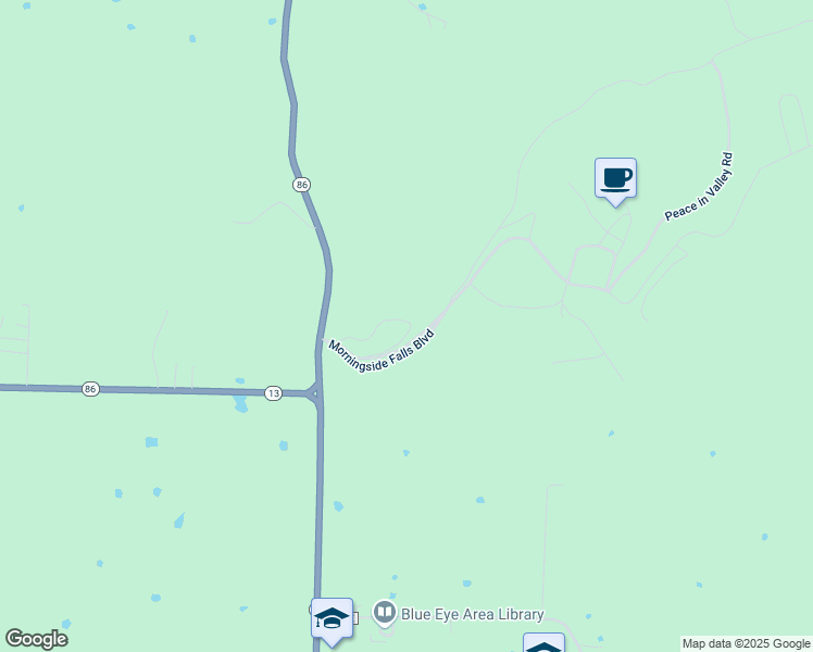 map of restaurants, bars, coffee shops, grocery stores, and more near 209 Jubilee Circle in Blue Eye