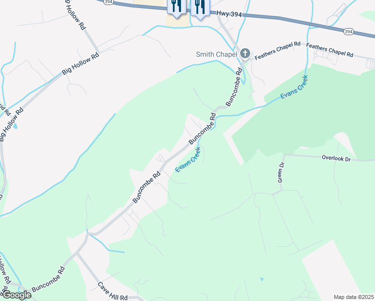 map of restaurants, bars, coffee shops, grocery stores, and more near 335 Buncombe Road in Blountville