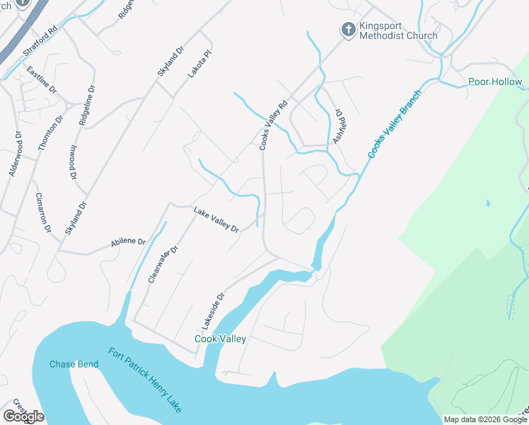 map of restaurants, bars, coffee shops, grocery stores, and more near 1718 Cooks Valley Road in Kingsport